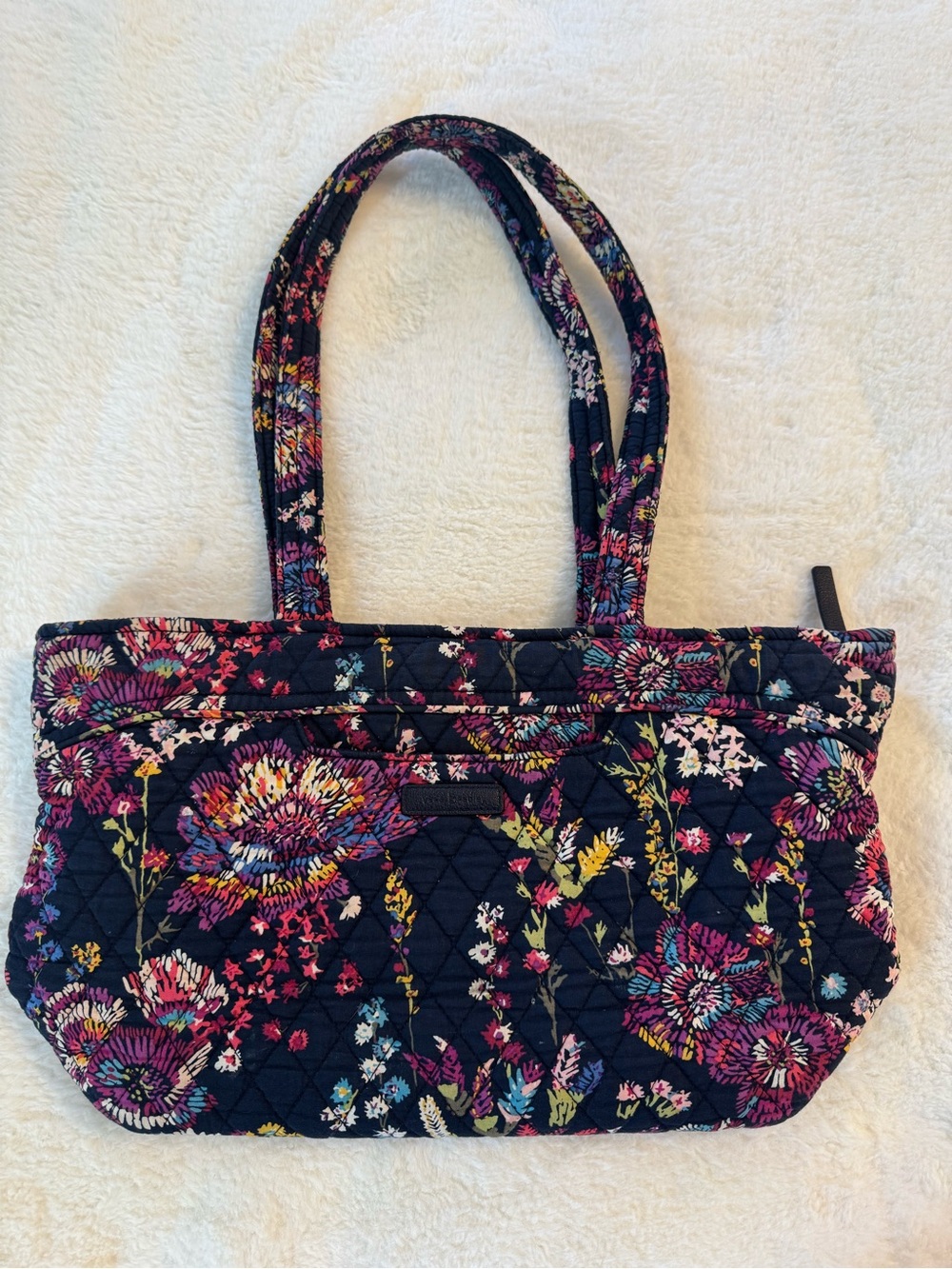 Vera Bradley Mandy Shoulder Tote Bag Midnight Wildflowers